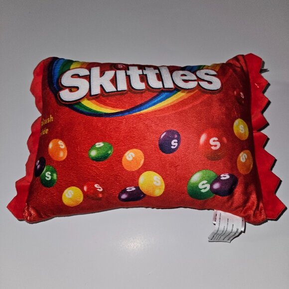 NEW Skittles Plush Candy Toy 13" Wide Includes 4 Mini Plush Pillow Decor - Picture 7 of 10